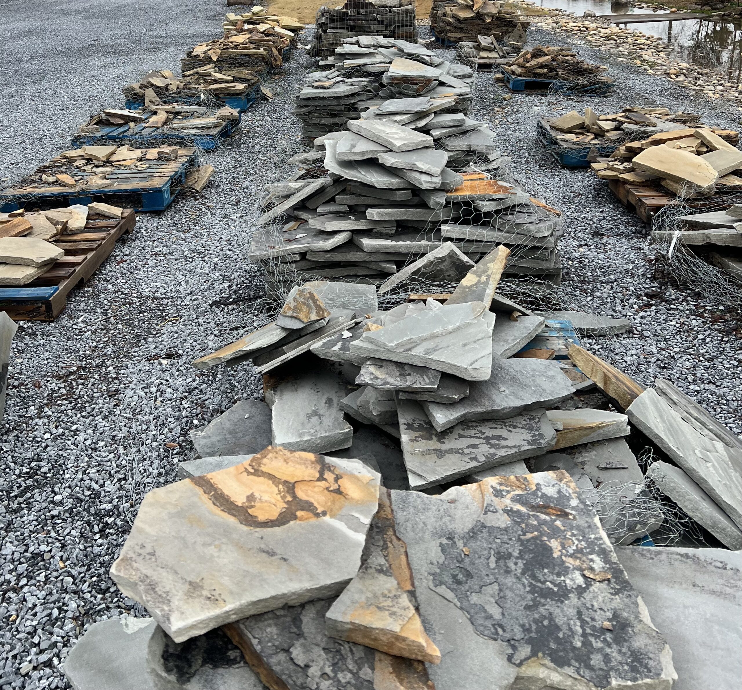 stacks of pick through flagstone