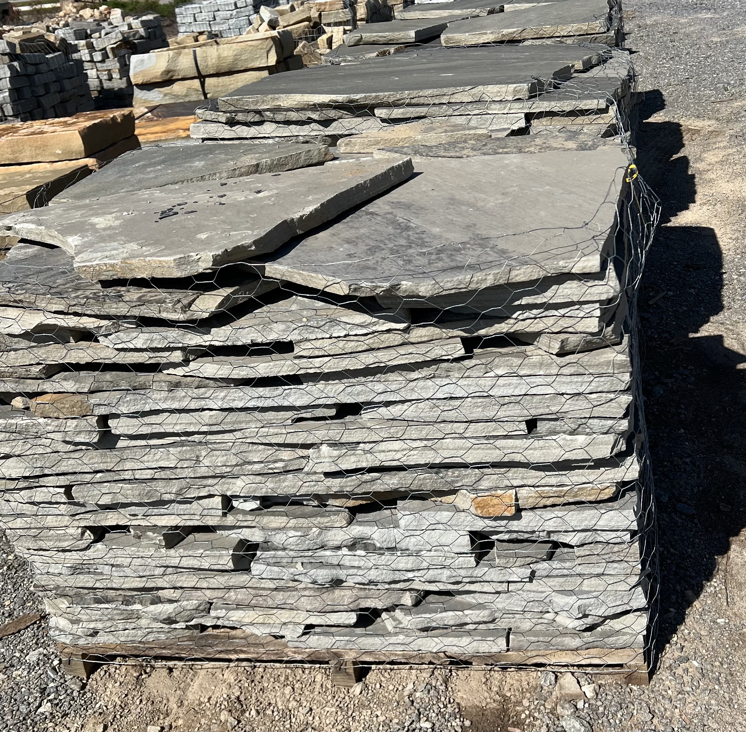 stack of blue flagstone