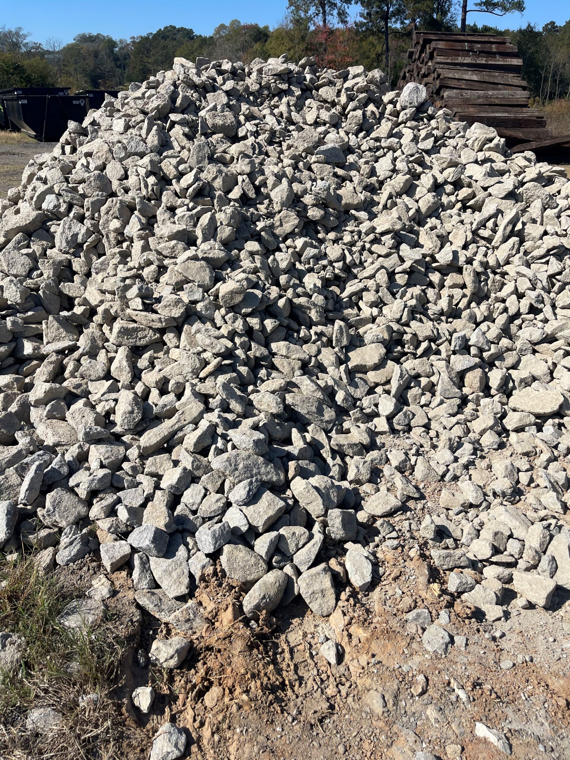 pile of gabion rip rap