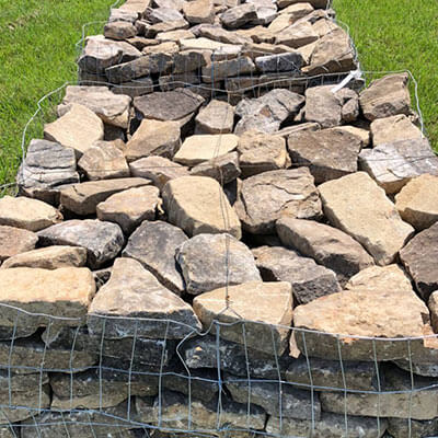 stack of landscaping rocks